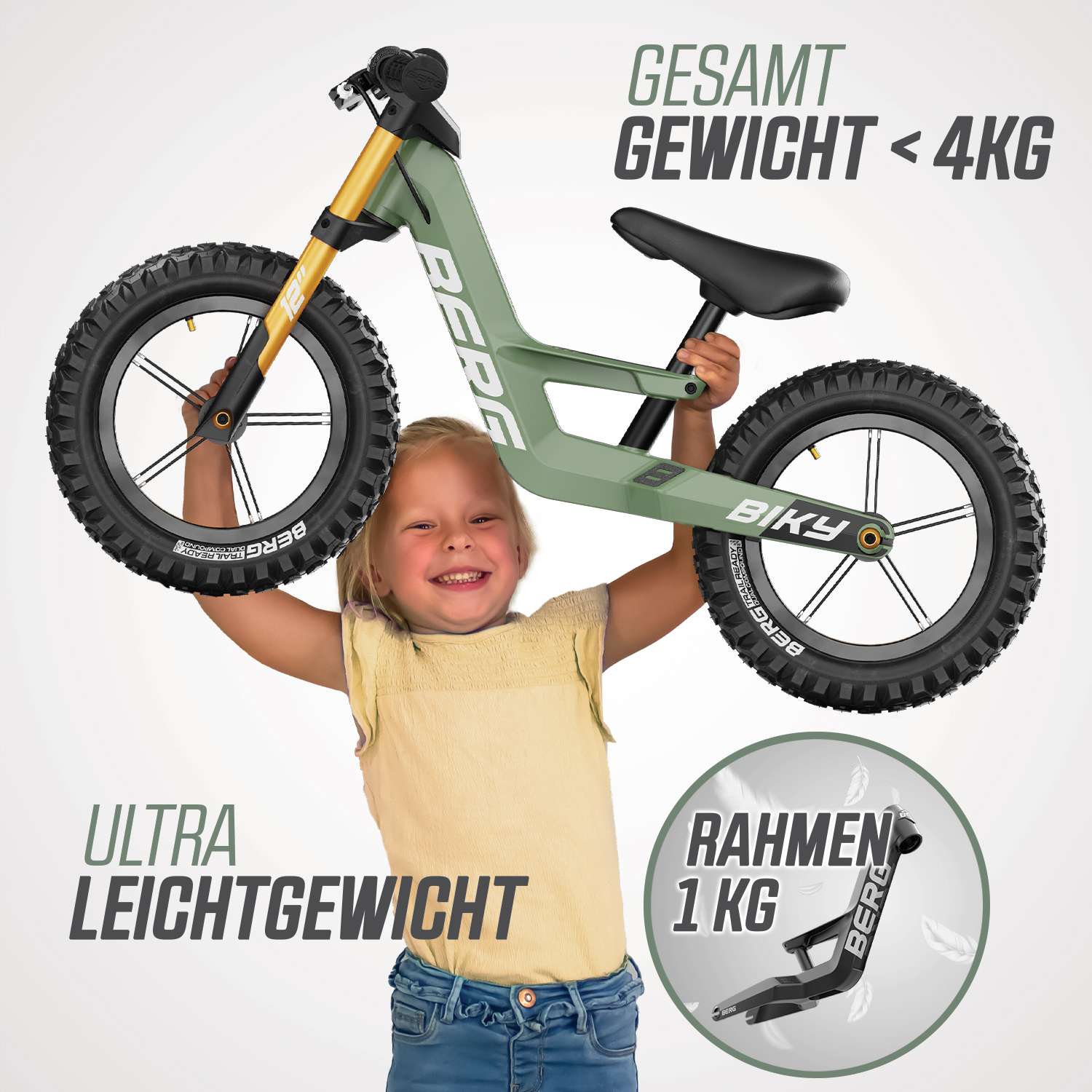 BERG Laufrad Biky Cross Green inkl. Handbremse BERG Laufrad Biky Cross Green inkl. Handbremse